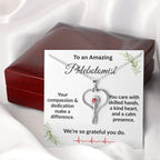 Personalized Stethoscope Heart Necklace with Custom Title – Appreciation Gift for Phlebotomist, Nurse, or Medical Professional