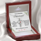 Personalized Stethoscope Heart Necklace with Custom Title – Appreciation Gift for Phlebotomist, Nurse, or Medical Professional