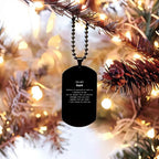 Aunt Black Dog Tag Engraved Necklace You are braver than you believe, stronger than you seem, Inspirational Birthday, Christmas Gifts