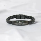 Aunt Long Distance Relationship No matter the miles that separate us, Our Bond Remains Unbreakable Braided Leather Bracelet Birthday Graduation Christmas Unique Gifts