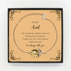 Aunt Sunflower Bracelet - Life is Learning to Dance in the Rain Birthday, Christmas Holiday Gifts