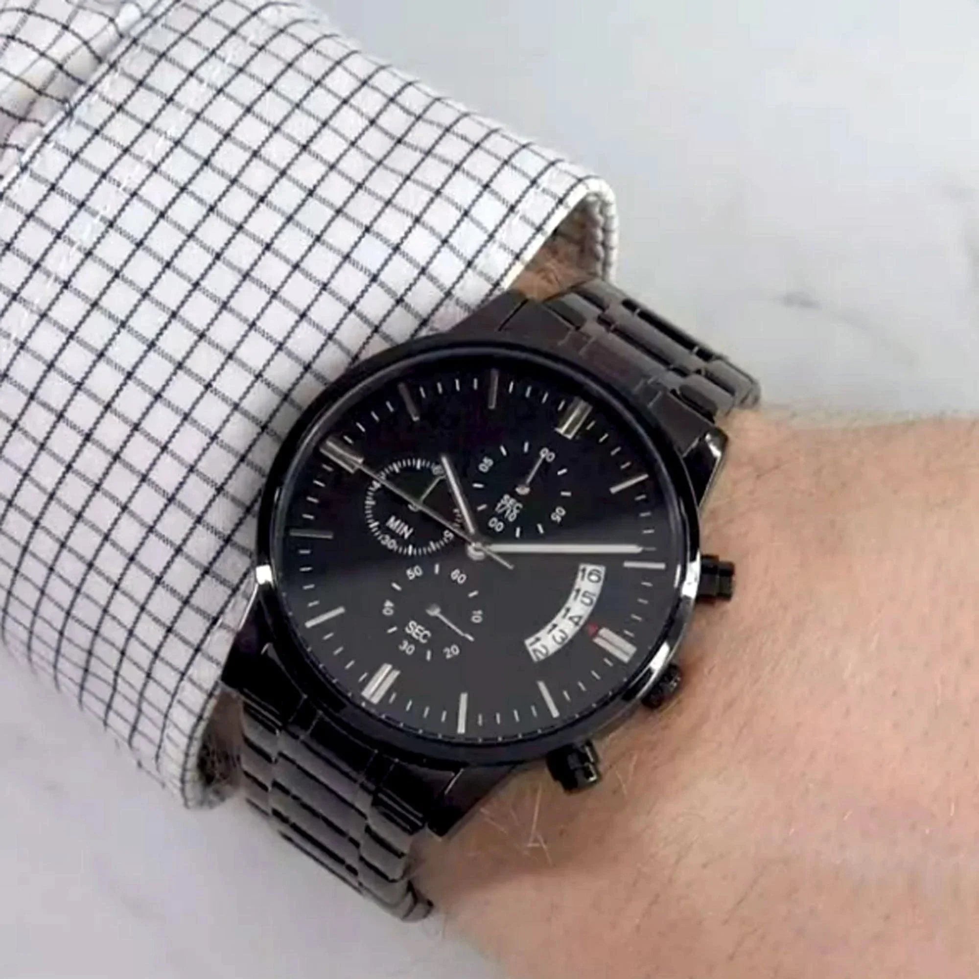 To My Incredible Stepped Up Dad The Dad You Chose To Be Black Chronograph Watch