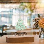 Personalized LED Acrylic Plaque – Romantic or Holiday Gift with Custom Name and Sentiment | Multiple Designs & Light Base Options