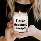 Future Assistant Principal Inspirational Quote Vanilla Soy Candle 9oz Gifts for Assistant Principals Birthday Unique Gifts from Teacher to Assistant Principal