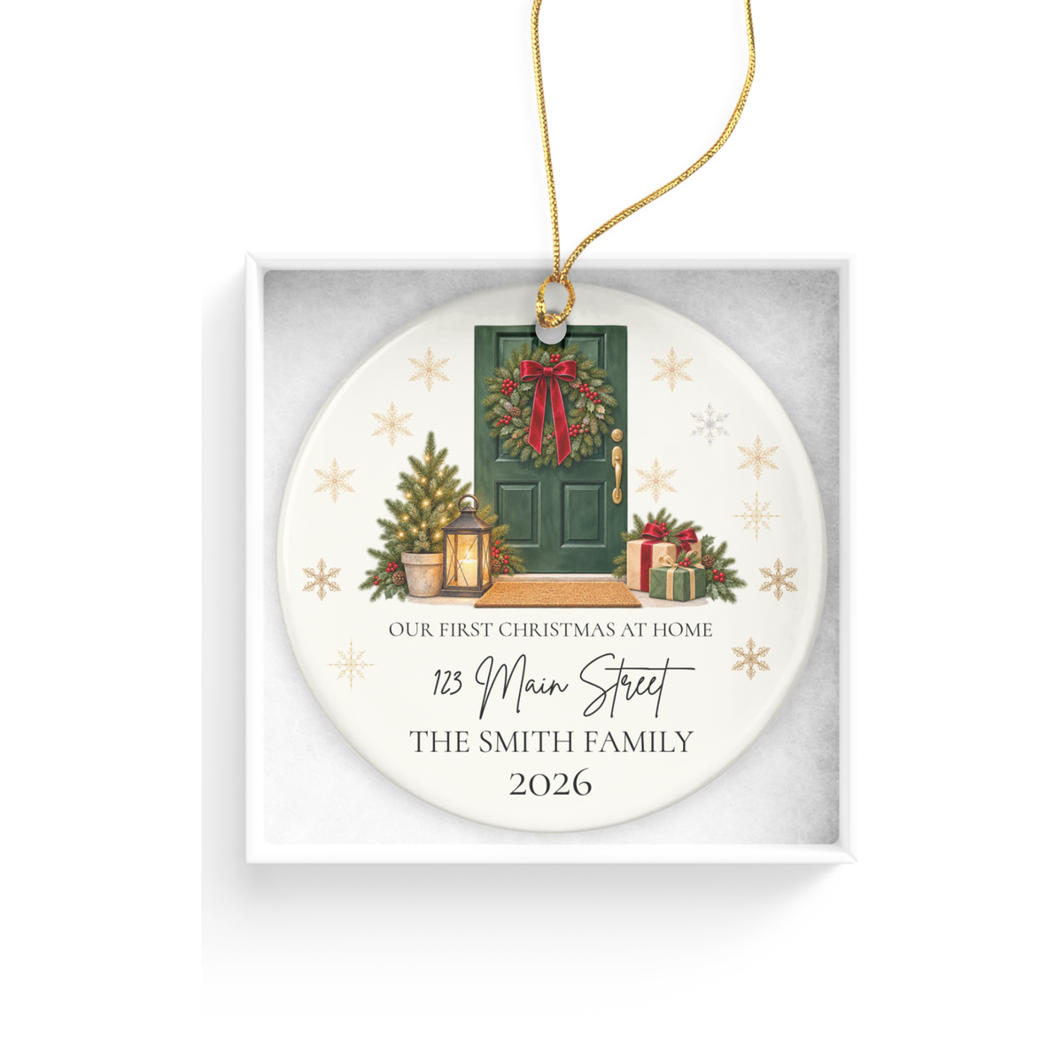 Personalized First Christmas in New Home Ornament, Custom Address Christmas Gift, New Homeowner Keepsake, Housewarming Gift 2026