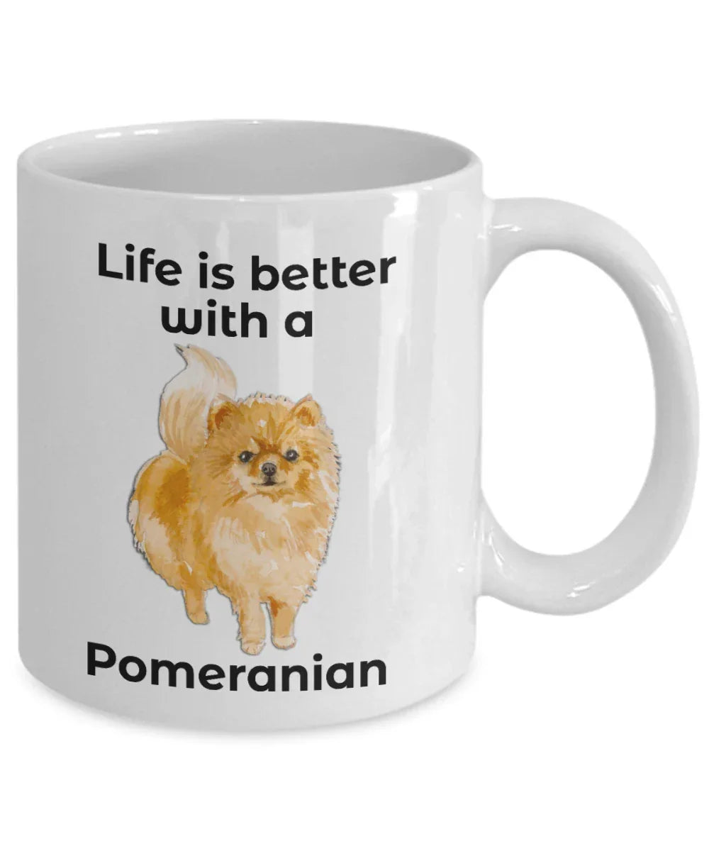 Pomeranian Dog Coffee Mug - Life is Better