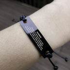Barber Black Braided Leather Rope Engraved Bracelet - Thanks for being who you are - Birthday Christmas Jewelry Gifts Coworkers Colleague Boss