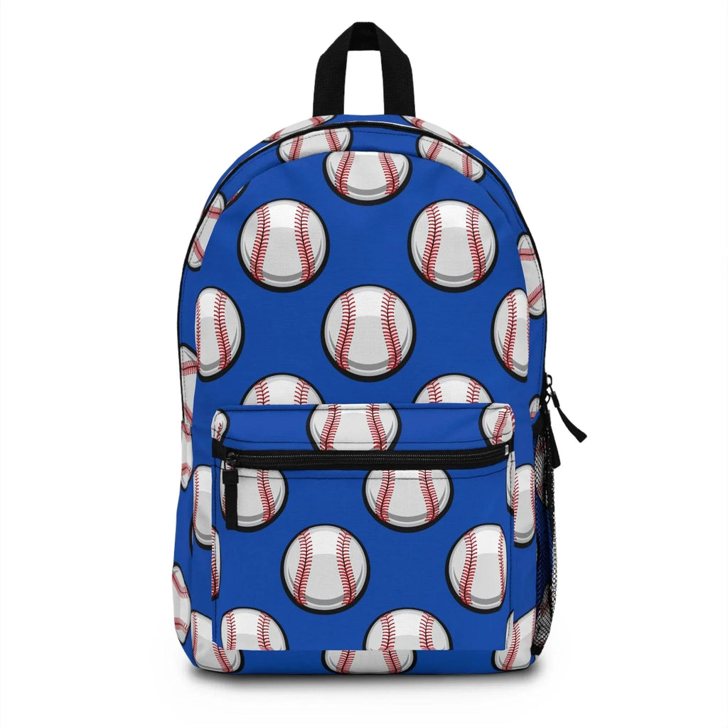 Baseball Print Backpack – Blue Sports Bag for Baseball Fans – Lightweight, Waterproof & Durable Gear Bag