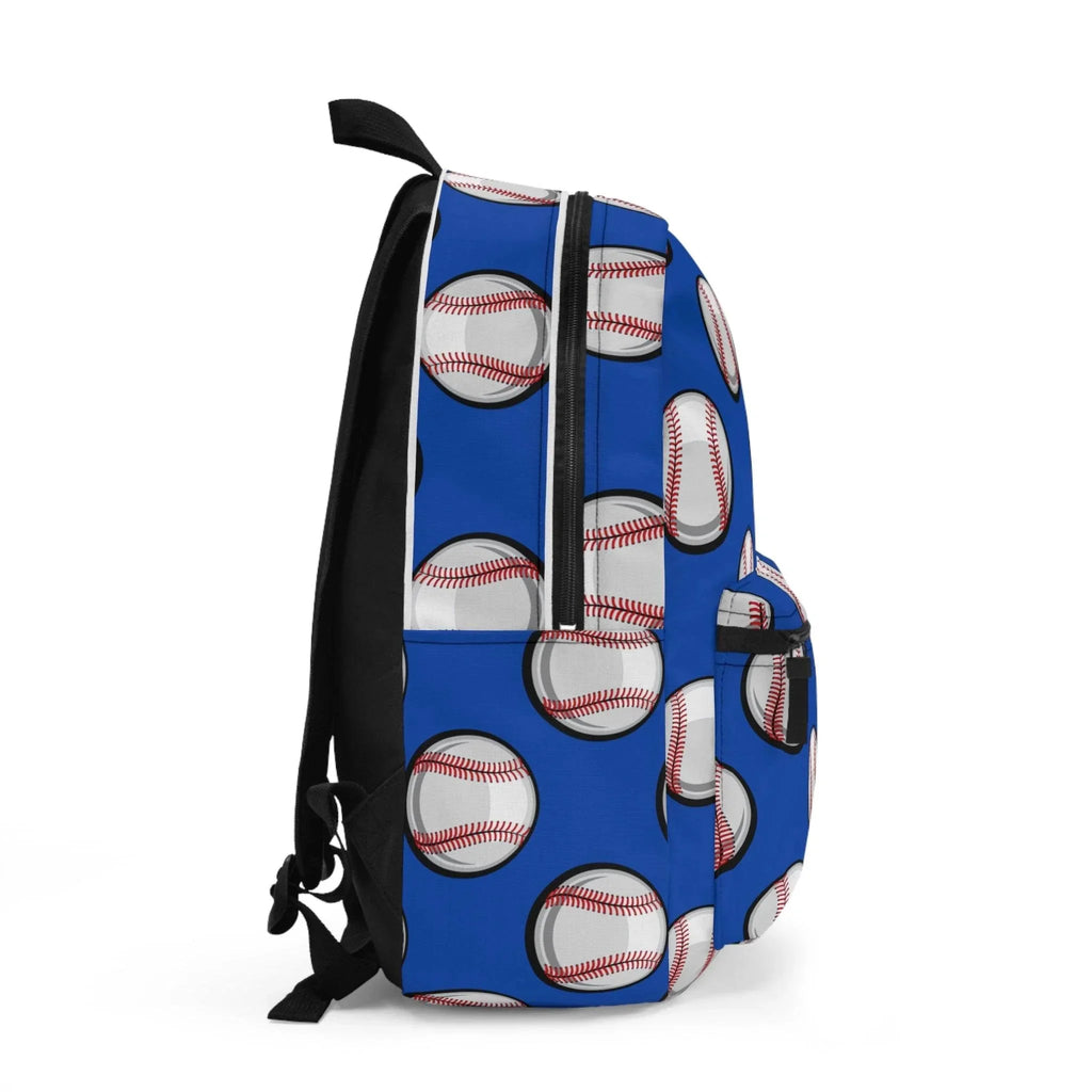 Baseball Print Backpack – Blue Sports Bag for Baseball Fans – Lightweight, Waterproof & Durable Gear Bag