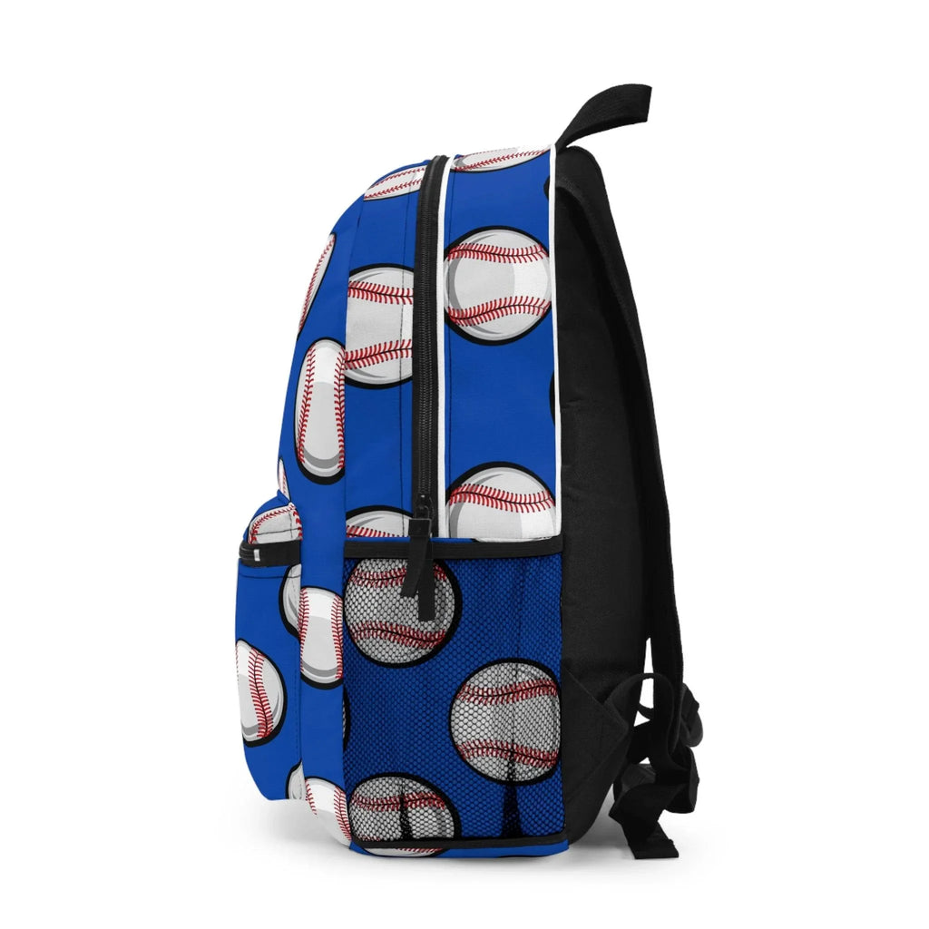 Baseball Print Backpack – Blue Sports Bag for Baseball Fans – Lightweight, Waterproof & Durable Gear Bag