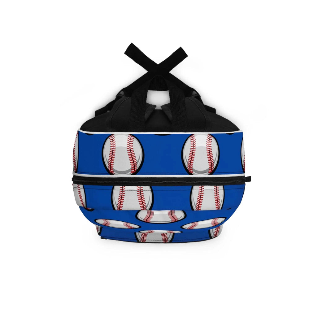 Baseball Print Backpack – Blue Sports Bag for Baseball Fans – Lightweight, Waterproof & Durable Gear Bag