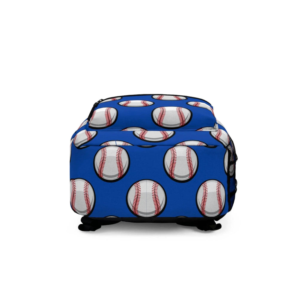 Baseball Print Backpack – Blue Sports Bag for Baseball Fans – Lightweight, Waterproof & Durable Gear Bag