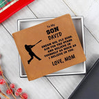 Baseball Player Personalized Graphic Leather Wallet