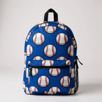 Baseball Print Backpack – Blue Sports Bag for Baseball Fans – Lightweight, Waterproof & Durable Gear Bag