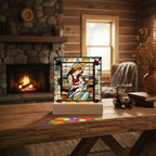 Mother and Baby - Stained Glass Style LED Acrylic Plaque – A Radiant Keepsake for New Moms and Mother's Day