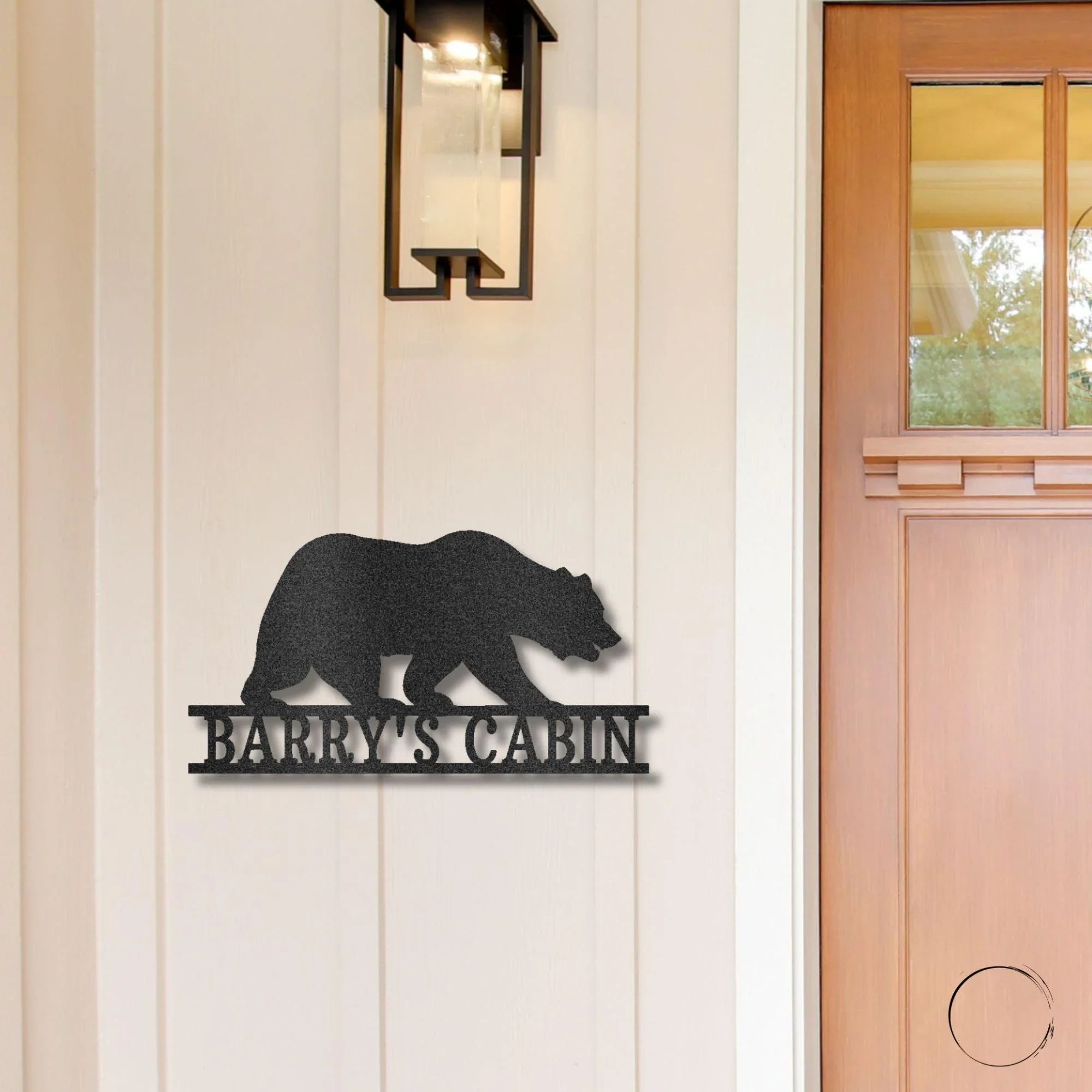 Bear Personalized Name Indoor Outdoor Steel Wall Sign Metal Art