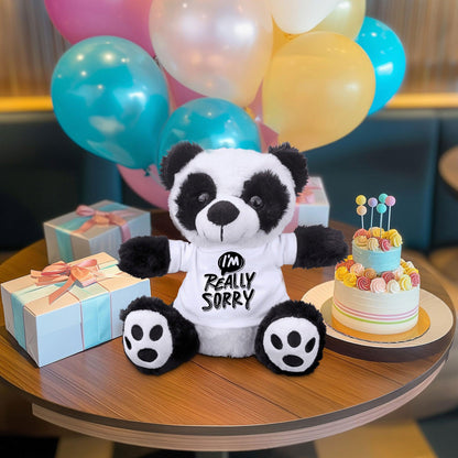 Apology Gift - I Am Really Sorry - Plush Lamb, Panda, or Teddy Bear with Tee Shirt - Mallard Moon Gift Shop