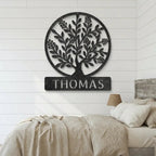Personalized Tree of Life Metal Wall Sign: Celebrate Your Roots