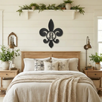 Fleur De Lis Personalized Initial Metal Art Wall Sign