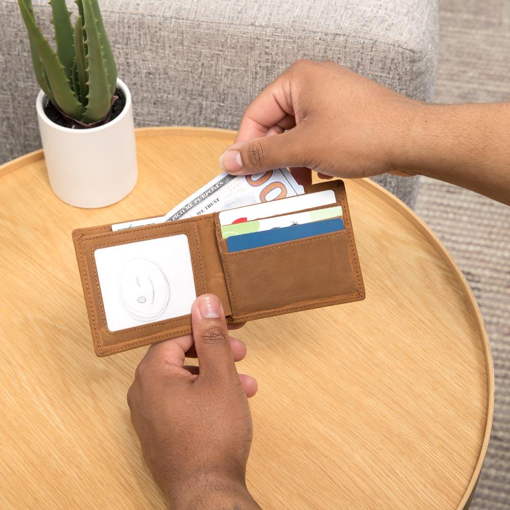 Best Dad Ever Custom Printed Leather Wallet - Mallard Moon Gift Shop