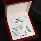 Best Friends Will Always Be There Love Knot Pendant Necklace