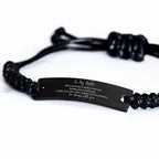 Bestie Black Rope Bracelet Life is Learning to Dance in the Rain - Birthday, Christmas Holiday Gifts