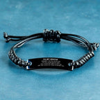 Bestie Gifts, Remember, you will never lose. You will either WIN or LEARN, Keepsake Black Rope Bracelet Birthday Christmas Gifts