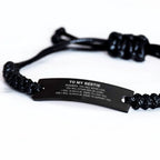 Bestie Gifts, Remember, you will never lose. You will either WIN or LEARN, Keepsake Black Rope Bracelet Birthday Christmas Gifts