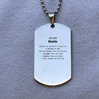 Bestie Silver Dog Tag Engraved Necklace You are braver than you believe, stronger than you seem, Inspirational Birthday, Christmas Gifts