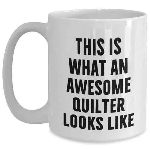 Spring Pet Products This Awesome Quilter Looks Like a Rockstar White Coffee Mug Gifts for Quilters - Quilter Humor - Inspirational Quote for Quilters - Gifts from Mom to Daughter on Christmas