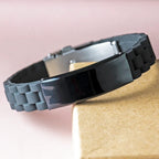 Engraved Bullmastiff Dog Glidelock Bracelet – “All I Care About Is My Bullmastiff Dog & Maybe Three People” – Stainless Steel Sliding Clasp