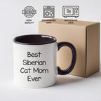 Siberian Cat Best Mom Ever Two Tone Coffee Mug - Mallard Moon