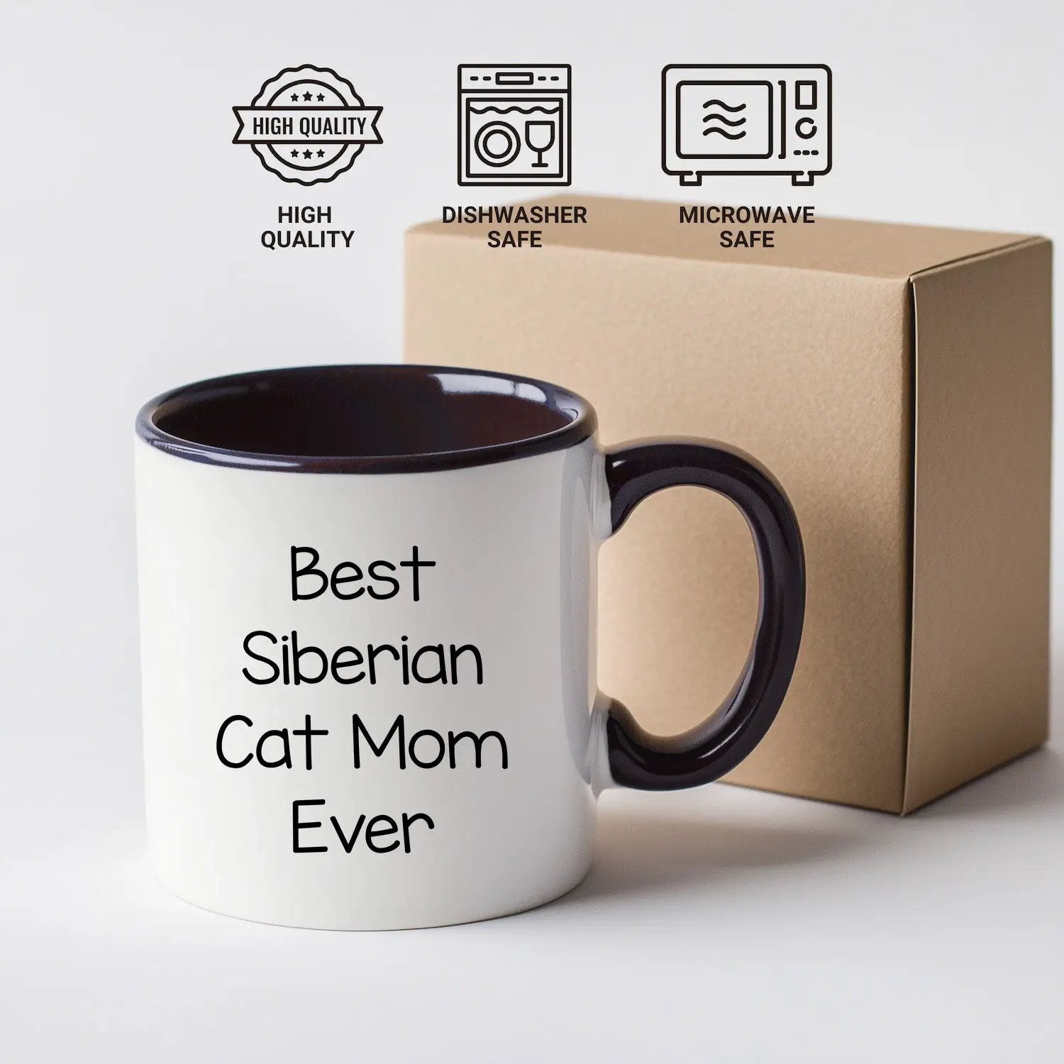 Siberian Cat Best Mom Ever Two Tone Coffee Mug - Mallard Moon
