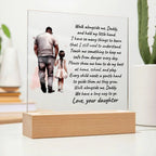 Black Father and Daughter Walk with Me Daddy Personalized Acrylic Plaque