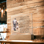 Black Father and Daughter Walk with Me Daddy Personalized Acrylic Plaque