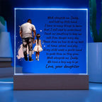 Black Father and Daughter Walk with Me Daddy Personalized Acrylic Plaque