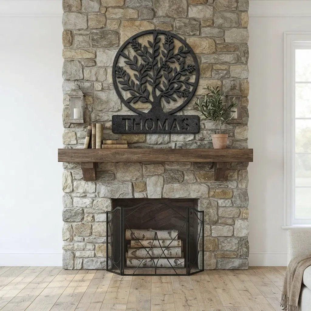 Personalized Tree of Life Metal Wall Sign: Celebrate Your Roots