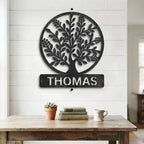 Personalized Tree of Life Metal Wall Sign: Celebrate Your Roots