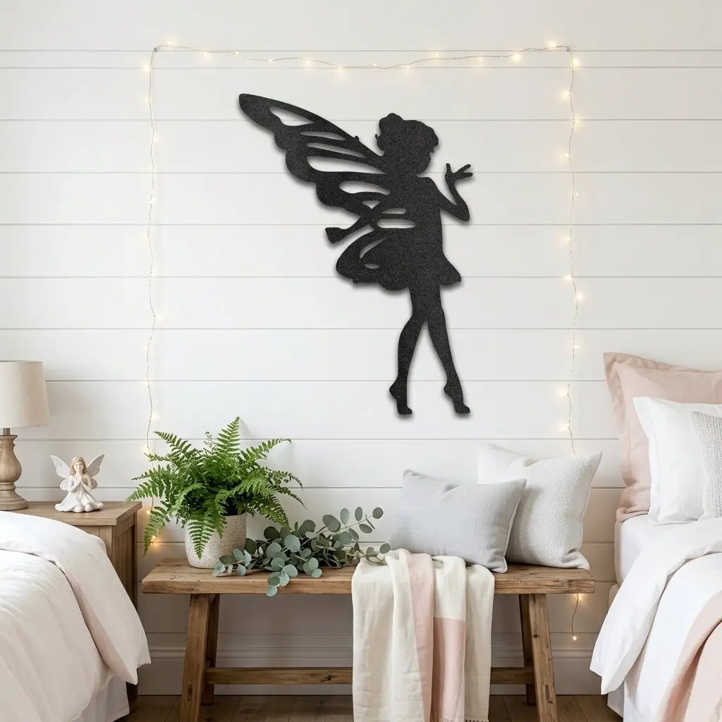 Fairy Pixie Metal Wall Sign