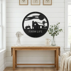 Personalized Farm Life Metal Sign – Custom Farm Name Sign – Rustic Farmhouse Wall Decor – Barn & Ranch Metal Art