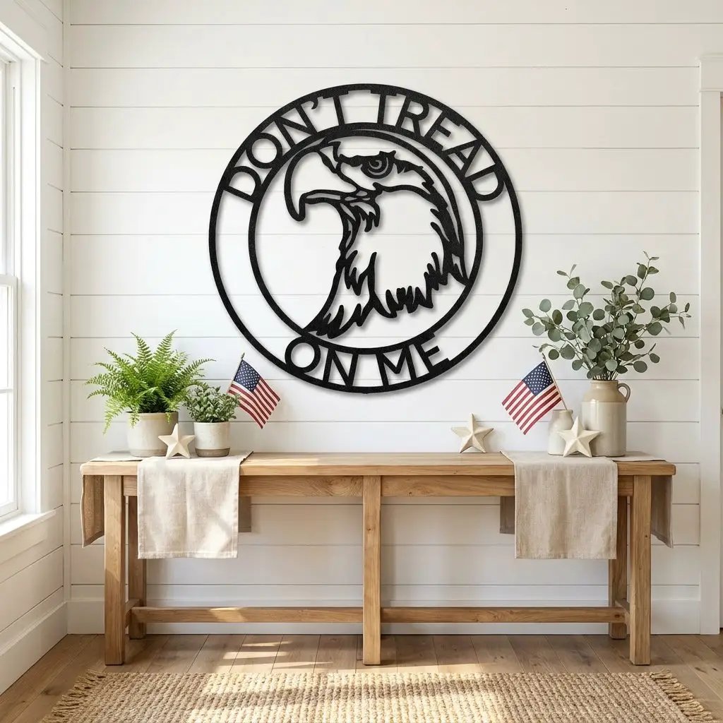 Personalized Bald Eagle Metal Sign – Custom Patriotic Name Sign – American Eagle Wall Art – Veteran Gift