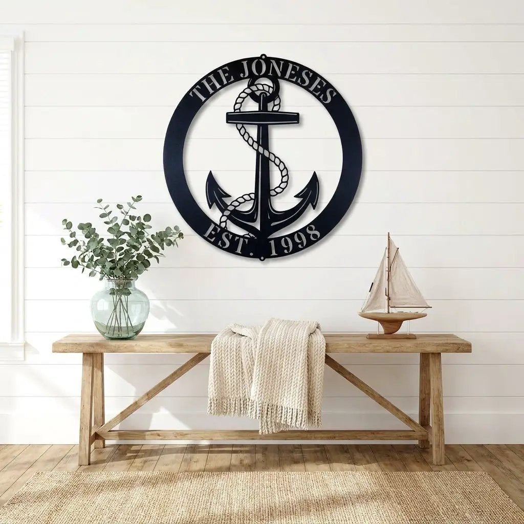Personalized Anchor Metal Art – Where Your Story Drops Anchor