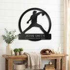 Personalized Baseball Player Metal Sign, Custom Name Baseball Wall Art, Baseball Gift for Player, Sports Decor, Coach Gift
