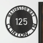 Personalized Address Sign, Custom House Number Sign, Outdoor Metal Address Plaque, Modern House Sign, Housewarming Gift