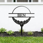 Personalized Golf Garden Stake – Custom Name Golf Tee Sign – Outdoor Yard Decor – Golfer Gift