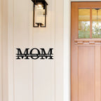 Personalized Mom Metal Wall Art – Custom Kids Names Sign with Heart Separators – Family Name Steel Décor – Mother’s Day Gift