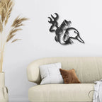 Wildlife Calling Fishing Deer Duck Hunting Metal Art Wall Sign