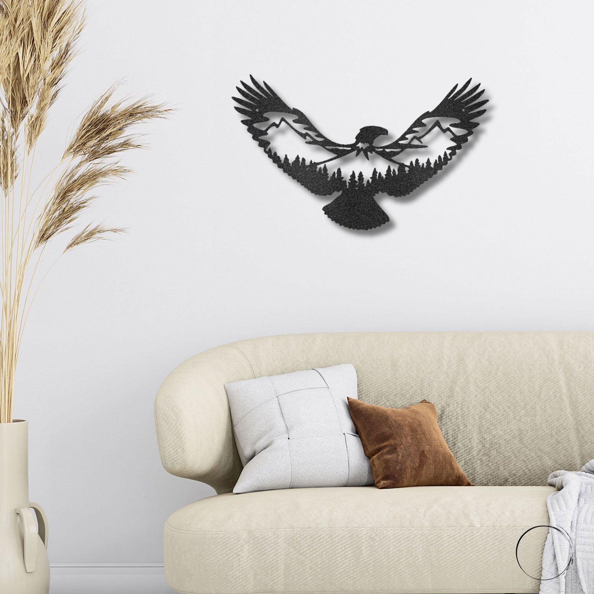 Eagle Scene Metal Art - Mallard Moon Gift Shop