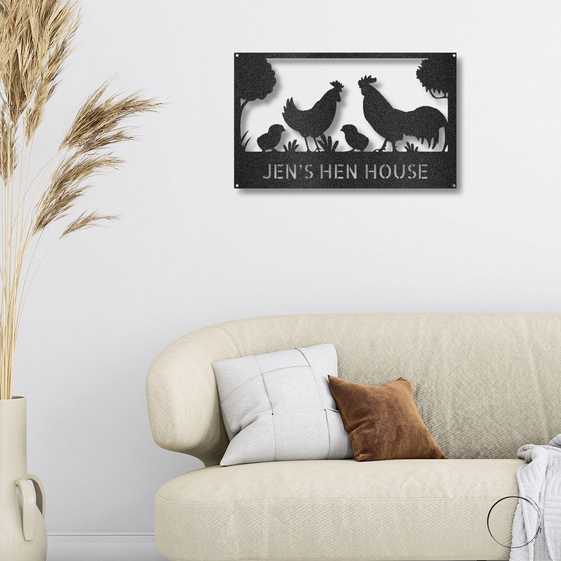 Personalized Hen House Metal Wall Art: Celebrate Your Coop with Style - Mallard Moon Gift Shop