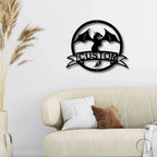 Dragon Banner Personalized Name Metal Art Wall Sign